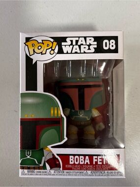 Funko Pop! Star Wars Boba Fett Figure - Green, Red, Black, Yellow